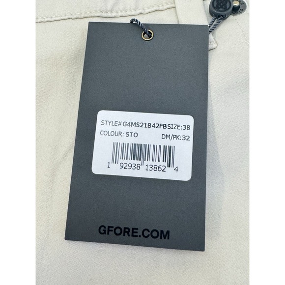 NWT G/Fore G4 Golf Core 5 Pocket Pants Sueded Twill Stone Khaki Men's 38x32 $165 - Picture 3 of 9